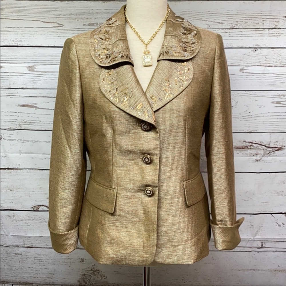 Nipon Boutique Gold Blazer